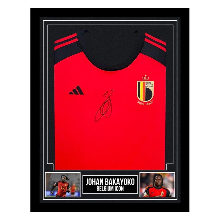 Signed Johan Bakayoko Framed Shirt - Belgium Icon