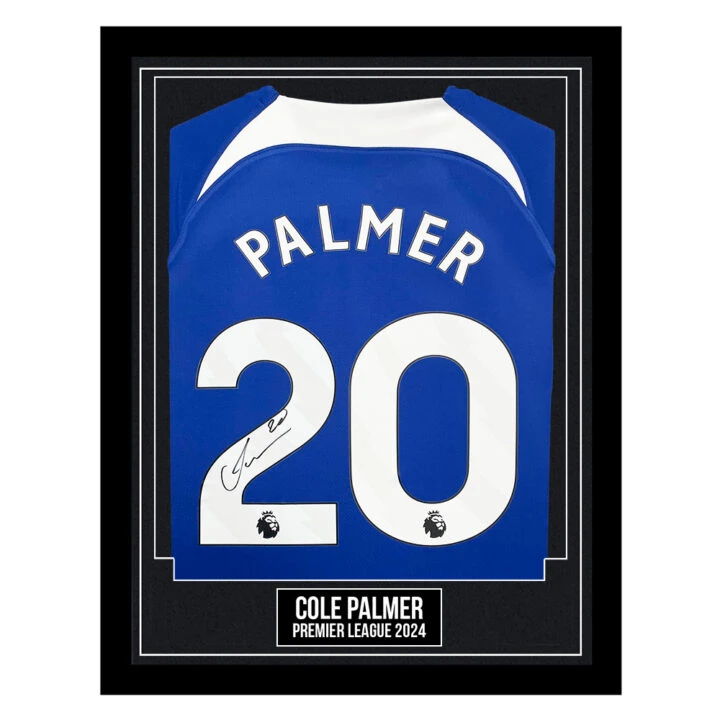 Cole Palmer Signed Framed Shirt - Chelsea Premier League 2023/24