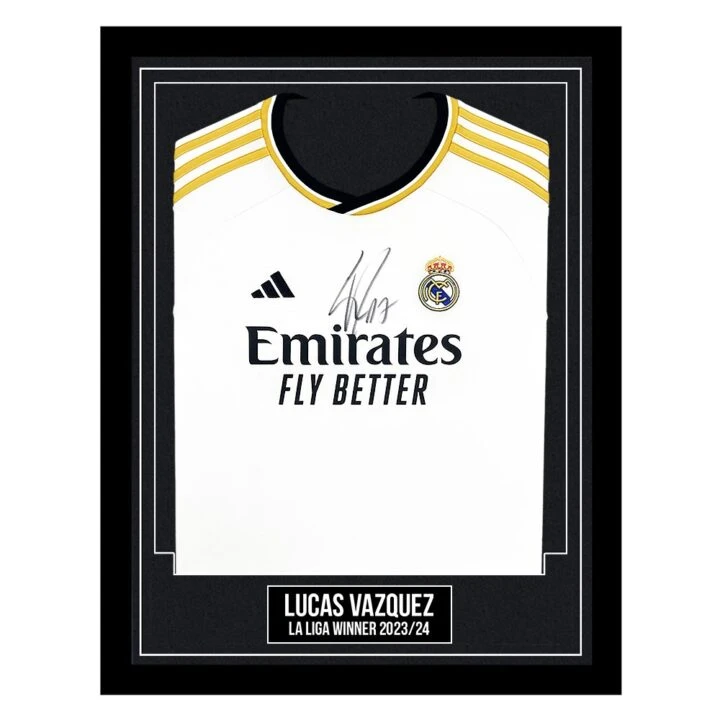 Lucas Vazquez Signed Framed Shirt - Real Madrid La Liga Winner 2023/24