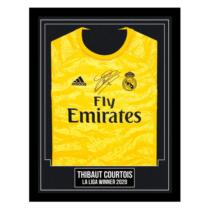 Signed Thibaut Courtois Framed Shirt - La Liga Winner 2020
