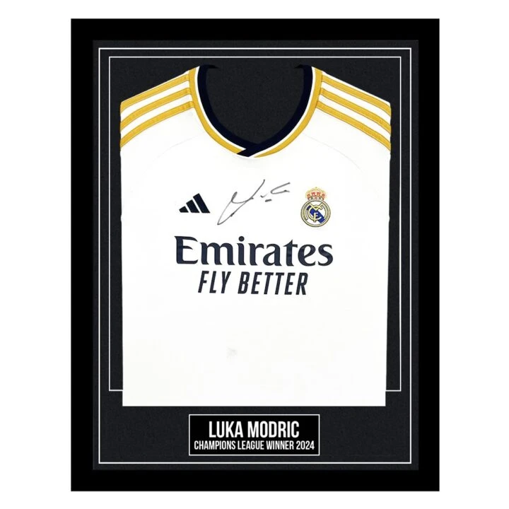 Luka Modric Signed Framed Real Madrid Shirt - Champions League Winner 2024