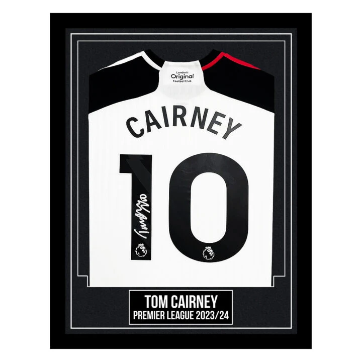 Tom Cairney Signed Framed Shirt - Fulham Premier League 2023/24