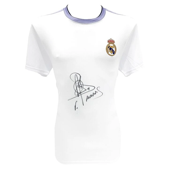 Signed Fernando Morientes Shirt - Real Madrid Icon