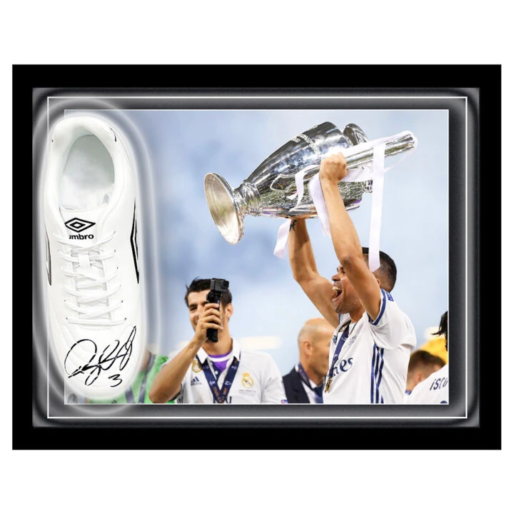 Signed Pepe Boot Framed Dome - Champions League Winner 2017