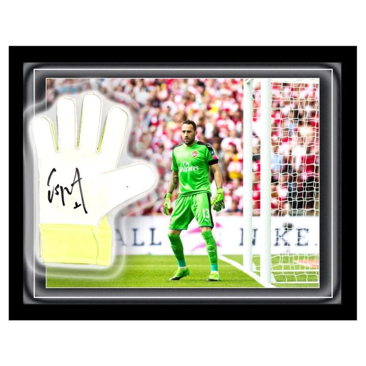 Signed David Ospina Glove Framed Dome - Arsenal FA Cup final Winner 2017