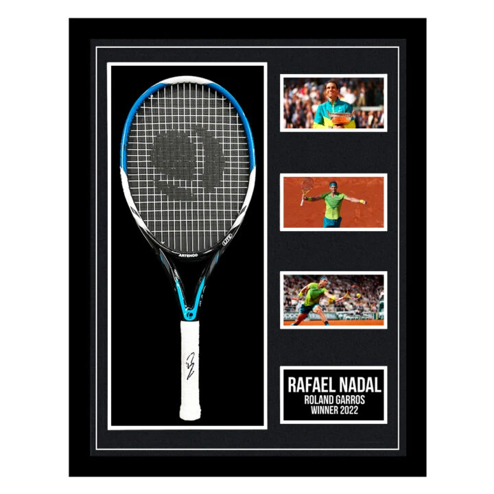 Signed Rafael Nadal Racket Framed - Roland Garros Winner 2022