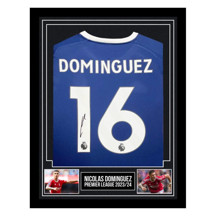 Signed Nicolas Dominguez Framed Third Shirt - Premier League 2023/24