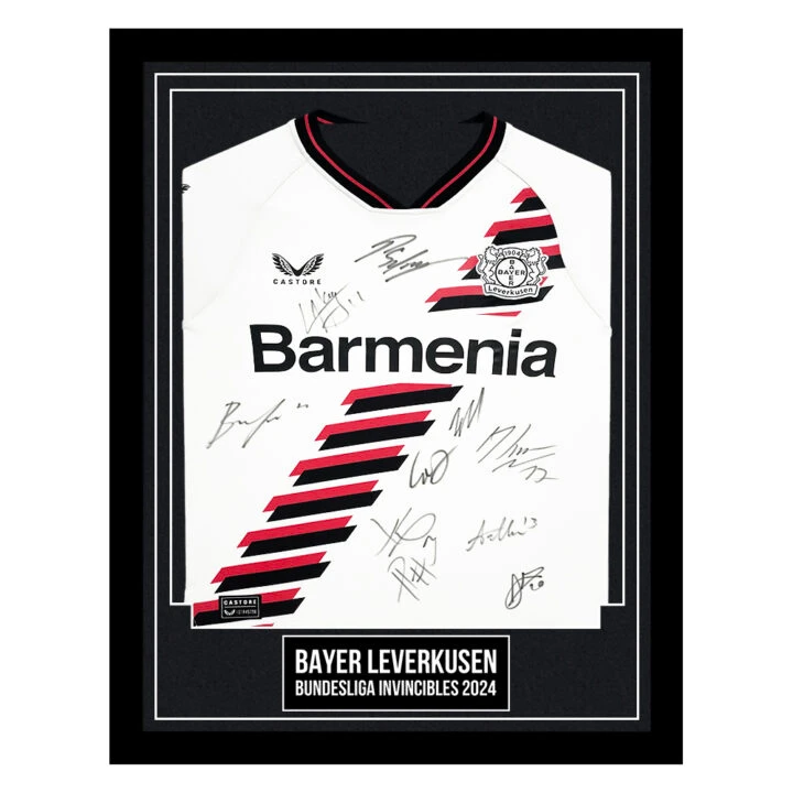 Bayer Leverkusen Signed Framed Shirt - Bundesliga Invincibles 2024