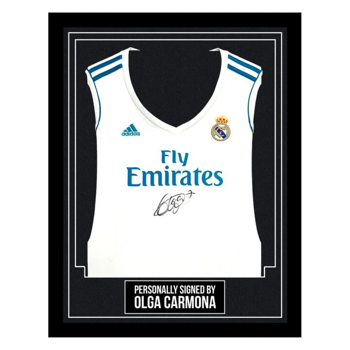 Framed Olga Carmona Signed Shirt - Real Madrid Femenino