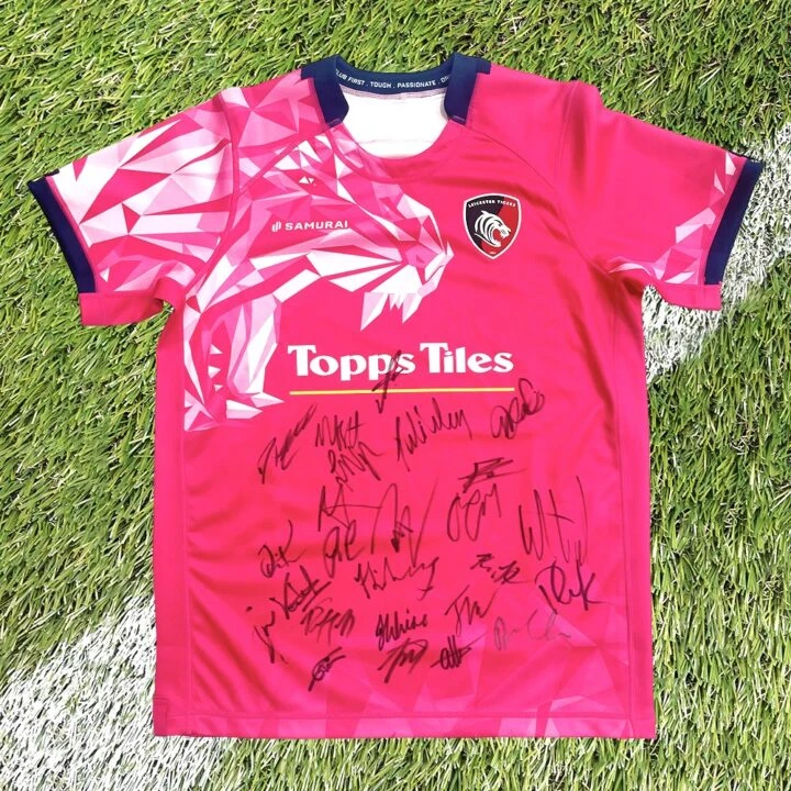 Signed Leicester Tigers Away Shirt - Rugby Premiership 2024