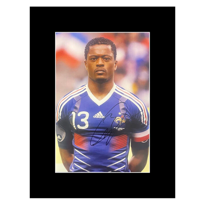 Signed Patrice Evra Photo Display - 16×12 France Icon