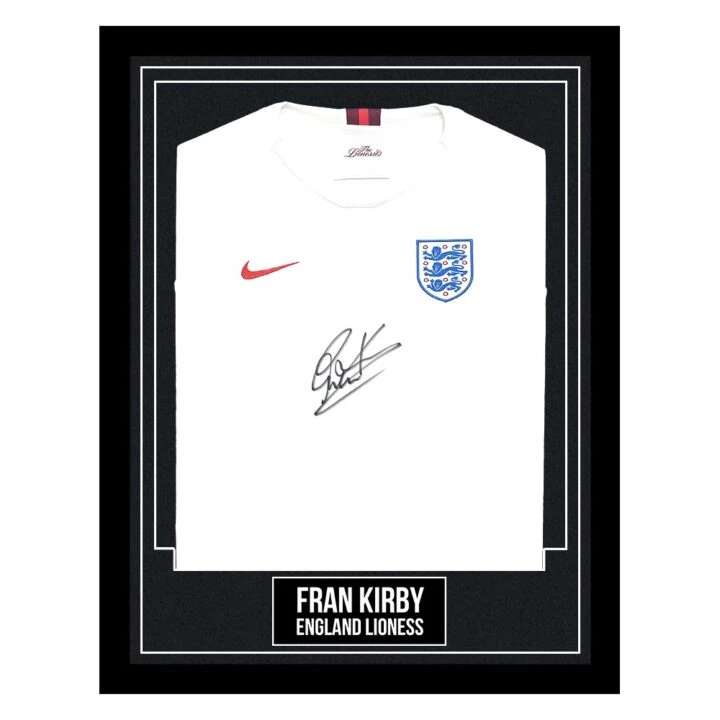 Fran Kirby Signed Framed Shirt - England Lioness Autograph