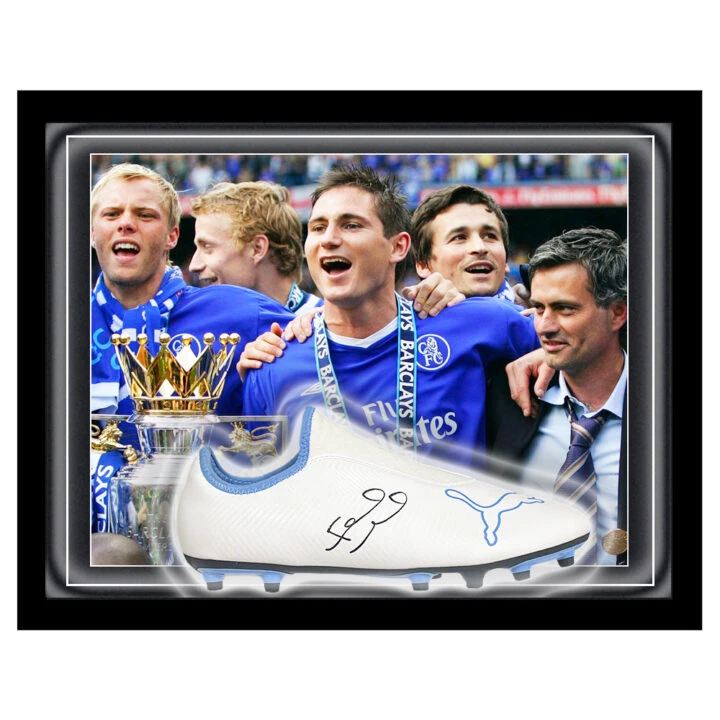 Signed Frank Lampard Boot Framed Dome - Premier League Winner 2005