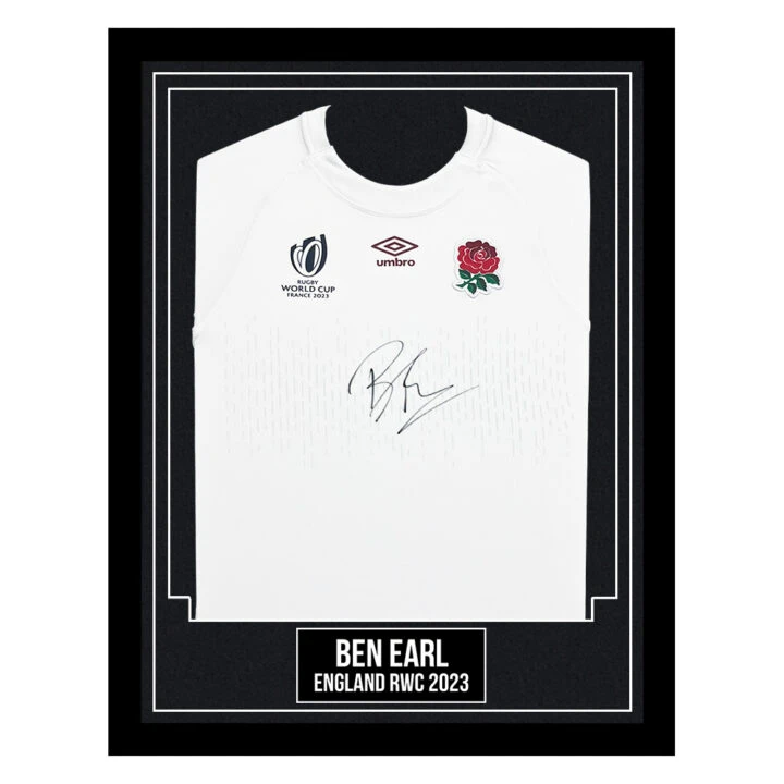 Signed Ben Earl Framed Shirt - England RWC 2023