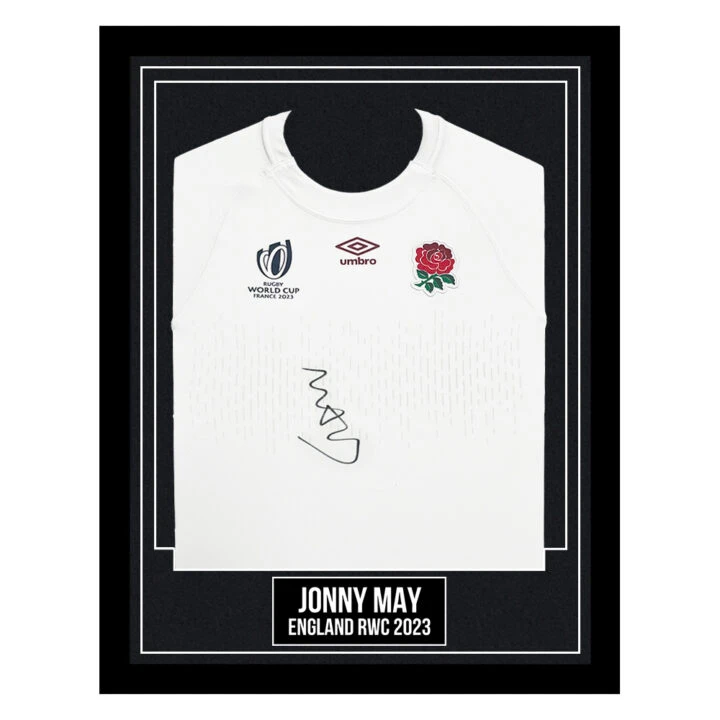 Jonny May Signed Framed Shirt - England RWC 2023