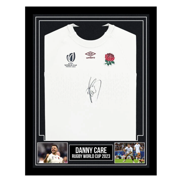 Signed Danny Care Framed Shirt - Rugby World Cup 2023