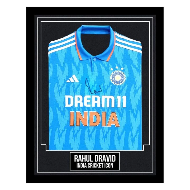 Rahul Dravid Signed Framed Shirt - India Cricket Icon