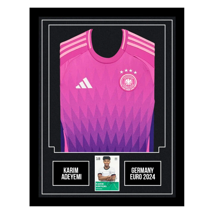 Karim Adeyemi Signed Framed Display Away Shirt - Germany Euro 2024