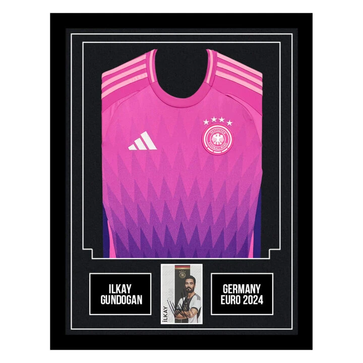 Ilkay Gundogan Signed Framed Display Away Shirt - Germany Euro 2024