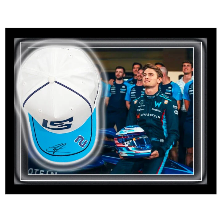 Signed Logan Sargeant Hat Framed Dome - Formula One Williams Racing 2024