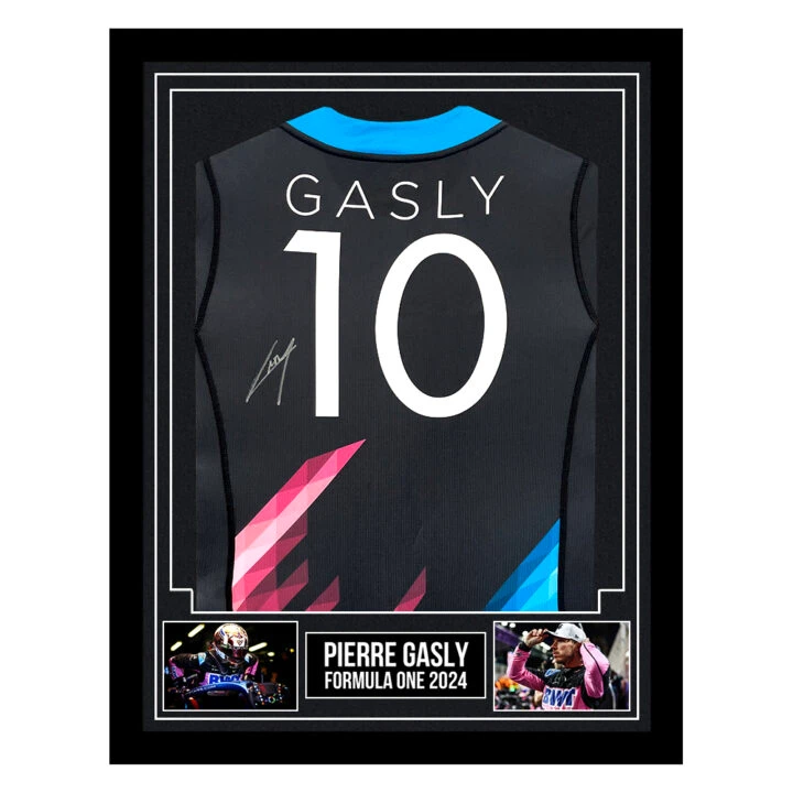 Signed Pierre Gasly Framed Shirt - Formula One 2024