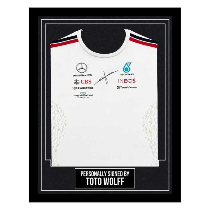 Toto Wolff Signed Framed Shirt - Mercedes F1 Autograph