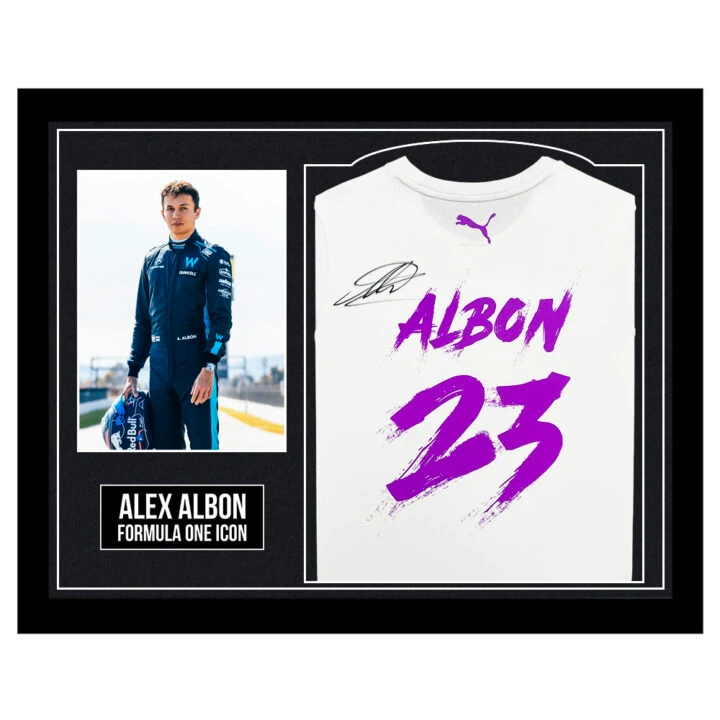 Framed Alex Albon Signed Shirt - Formula One Icon