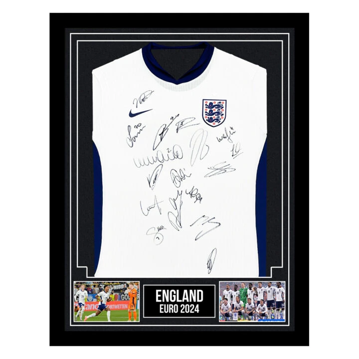 Signed England Framed Player Issue Shirt - Euro 2024 Squad