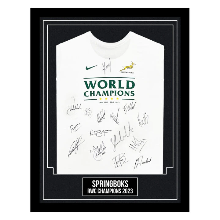 South Africa Signed Framed Shirt - Springboks RWC Champions 2023