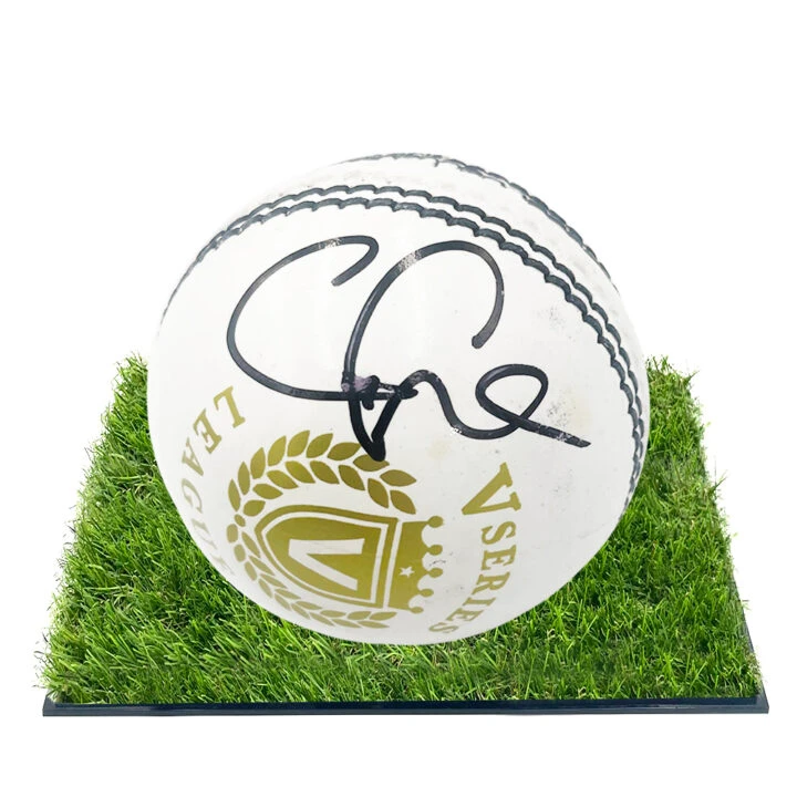 Signed Chris Gayle Framed Ball - West Indies T20 CWC Winner 2016