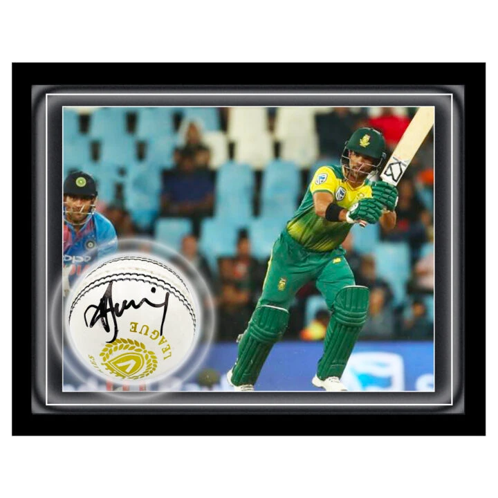 Signed JP Duminy Ball Framed Dome - T20 Cricket World Cup 2024