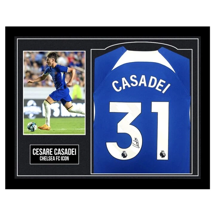 Framed Signed Cesare Casadei Shirt - Chelsea F.C. Icon