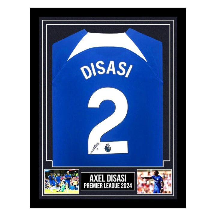 Signed Axel Disasi Framed Shirt - Premier League 2024