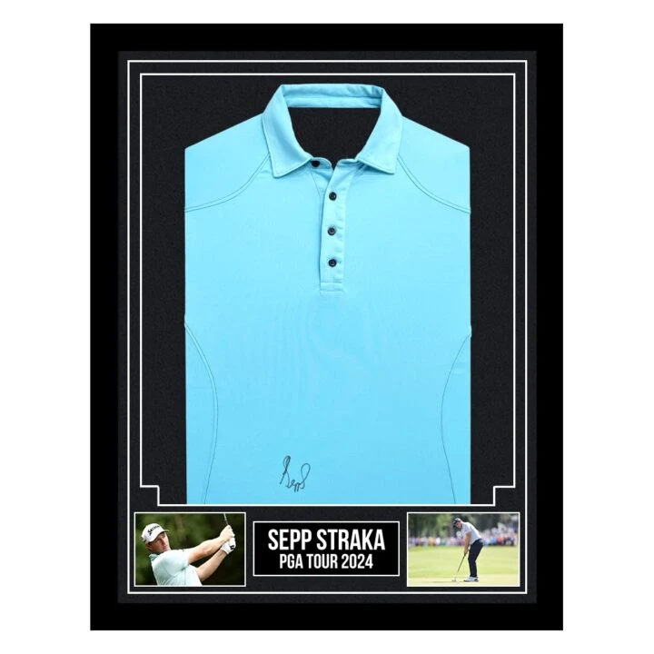 Signed Sepp Straka Framed Shirt - PGA Tour 2024