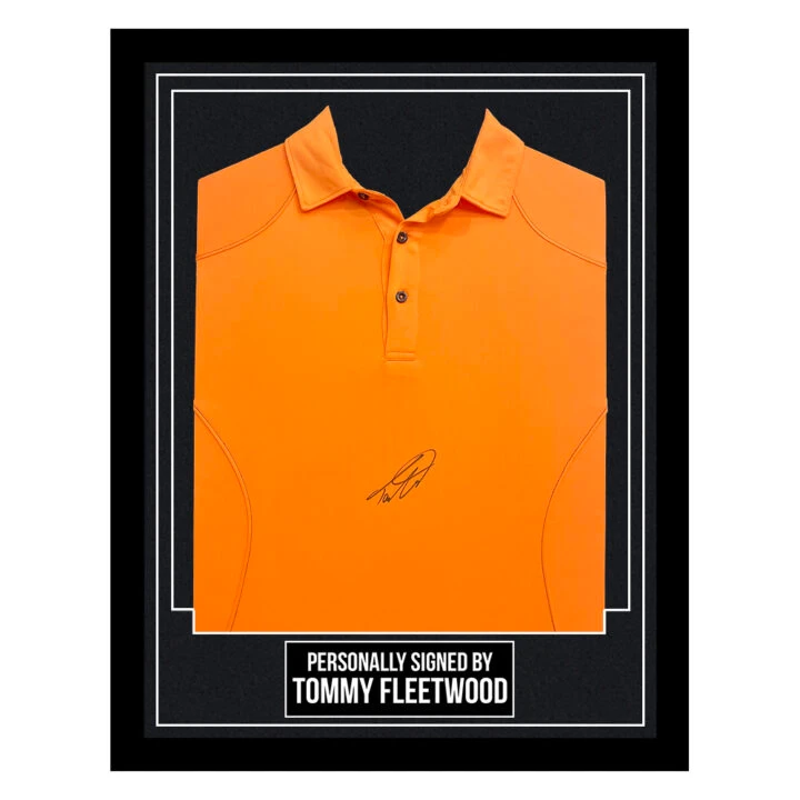 Tommy Fleetwood Signed Framed Shirt - Golf Icon Autograph