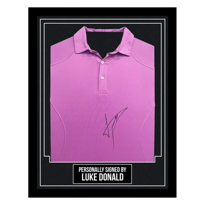 Luke Donald Signed Framed Shirt - Golf Icon Autograph