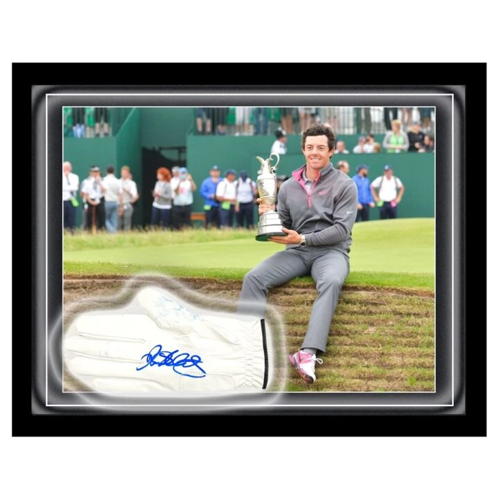 Signed Rory McIlroy Glove Framed Dome - The Open Champion 2014