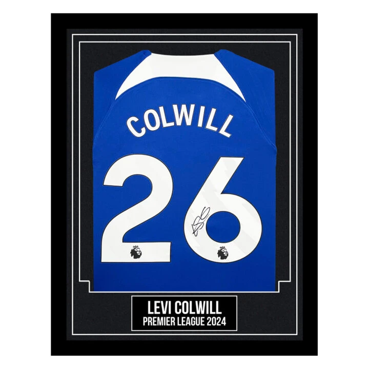 Levi Colwill Signed Framed Shirt - Premier League 2024