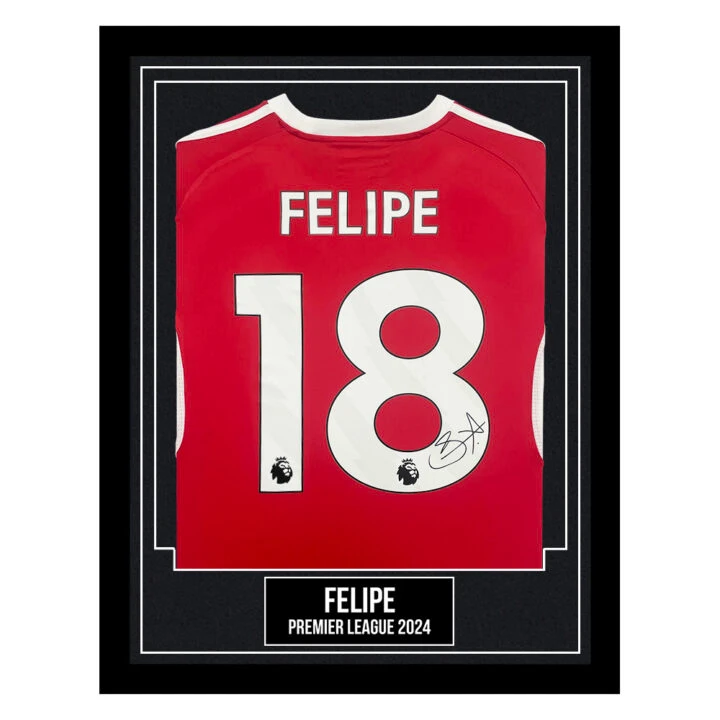 Felipe Signed Framed Home Shirt - Premier League 2024