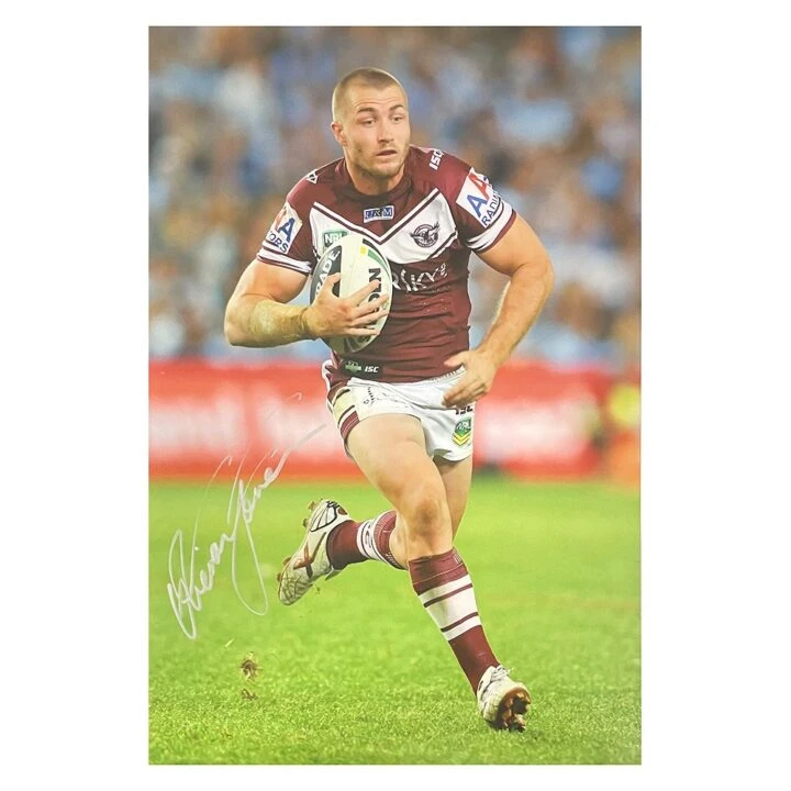 Signed Kieran Foran Poster Photo - 18x12 Manly Warringah Sea Eagles Icon