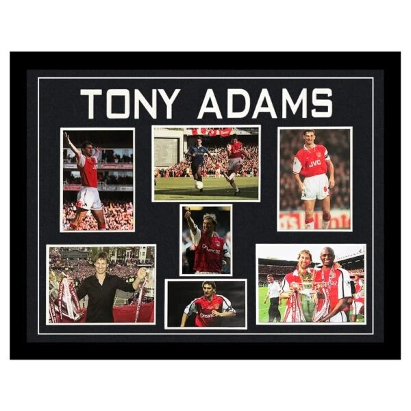 Signed Tony Adams Large Framed Display - The Double 2002