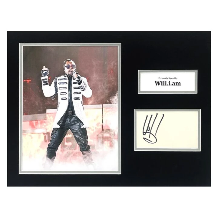 Signed will.i.am Photo Display - 16x12 Music Icon