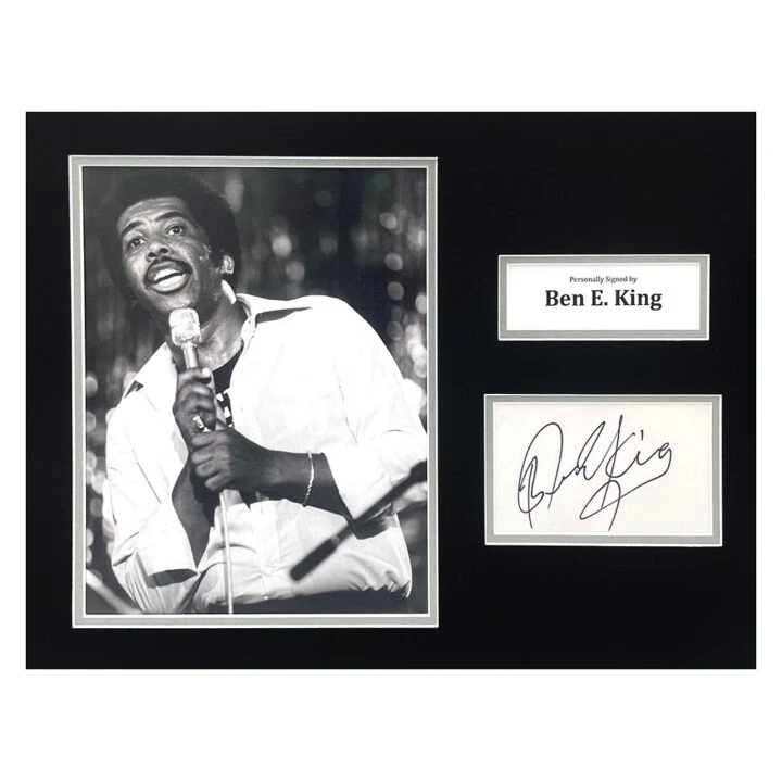 Signed Ben E. King Photo Display - 16x12 Music Icon