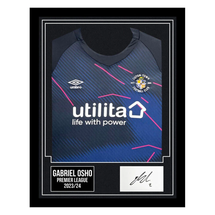 Signed Gabriel Osho Framed Display Shirt - Premier League 2023/24