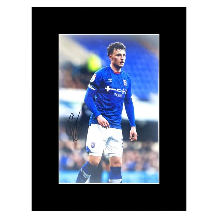 Signed Nathan Broadhead Photo Display - 16x12 Ipswich Town Icon