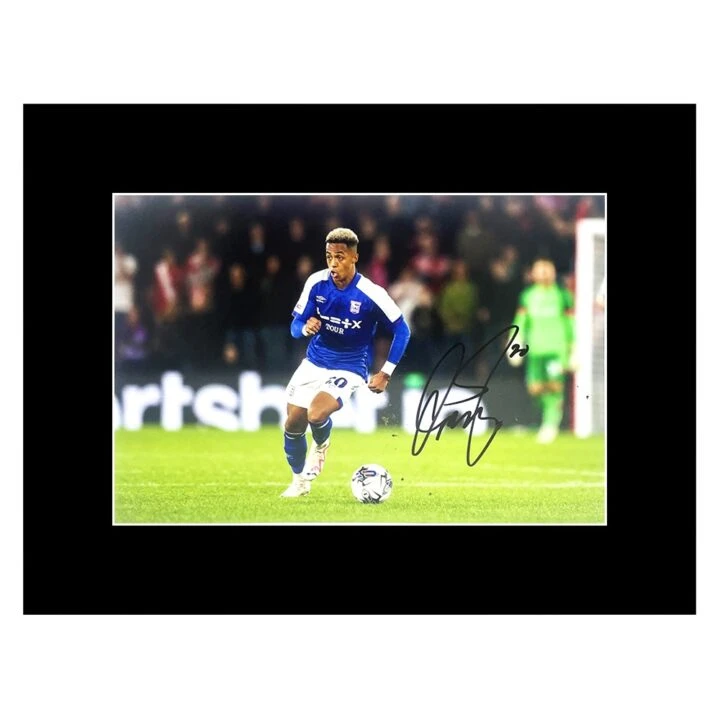 Signed Omari Hutchinson Photo Display - 16x12 Ipswich Town Icon