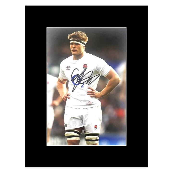 Signed Guy Pepper Photo Display - 16x12 England Rugby Autograph