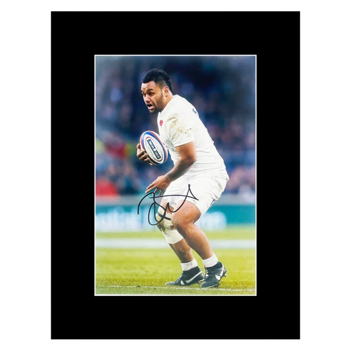 Signed Billy Vunipola Photo Display - 16x12 England Rugby Icon Autograph