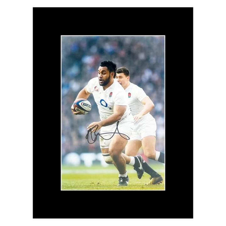 Signed Billy Vunipola Photo Display - 16x12 England Rugby Genuine Autograph