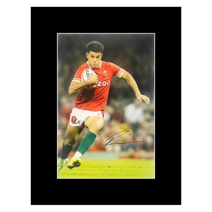 Signed Rio Dyer Photo Display - 16x12 Wales Rugby Icon Autograph